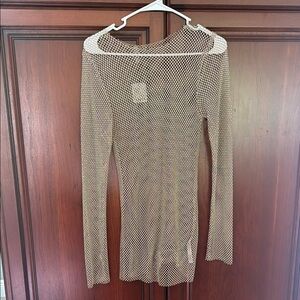 Free people mesh long sleeve top NWT size M